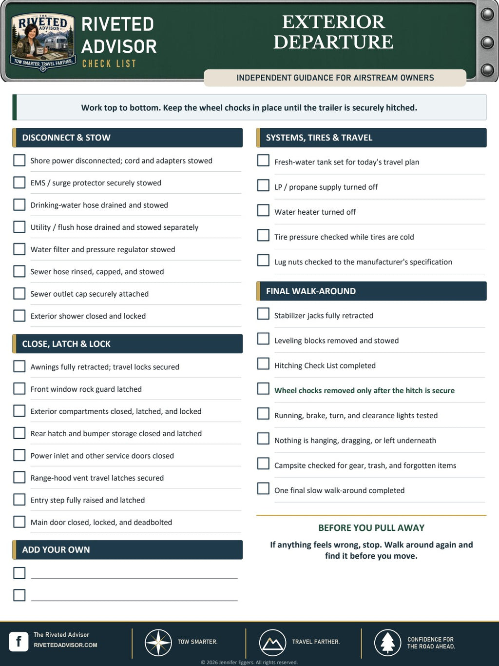 Essential Airstream Checklist Bundle – Free PDF Download