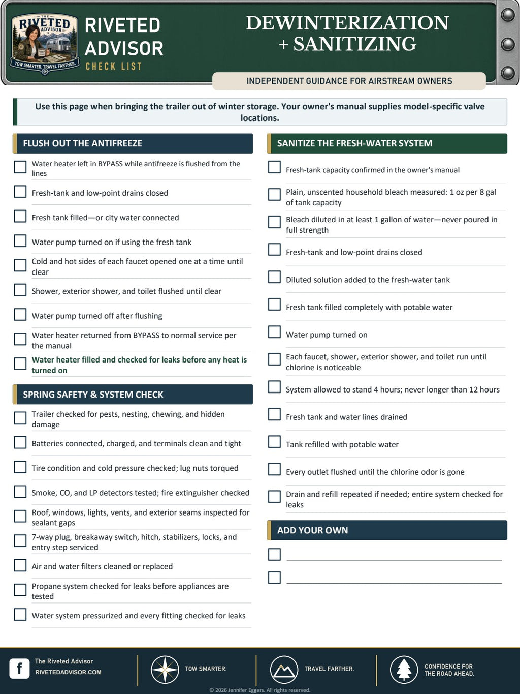 Essential Airstream Checklist Bundle – Free PDF Download